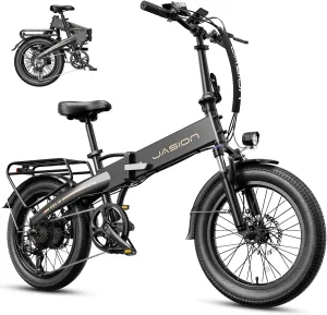 Electric Bike for Adults with Peak 1000W Motor up to 25Mph EBS Ebike, Built-in 48V Removable Battery up to 55 Max Miles Folding Ebike, Aluminum 20'' Fat Tire Electric Bicycle