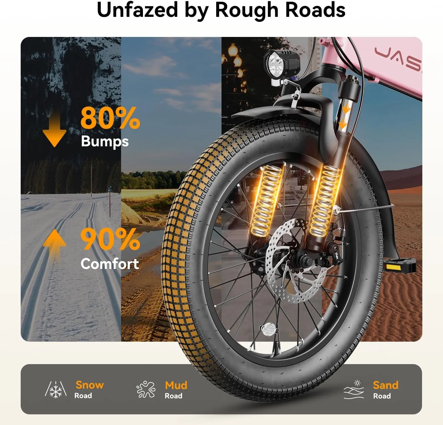 Electric Bike for Adults with Peak 1000W Motor up to 25Mph EBS Ebike, Built-in 48V Removable Battery up to 55 Max Miles Folding Ebike, Aluminum 20'' Fat Tire Electric Bicycle