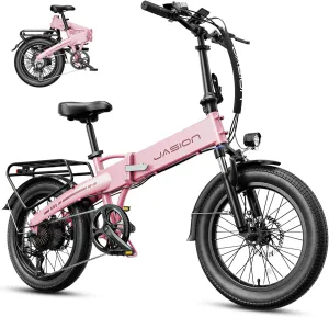 Electric Bike for Adults with Peak 1000W Motor up to 25Mph EBS Ebike, Built-in 48V Removable Battery up to 55 Max Miles Folding Ebike, Aluminum 20'' Fat Tire Electric Bicycle