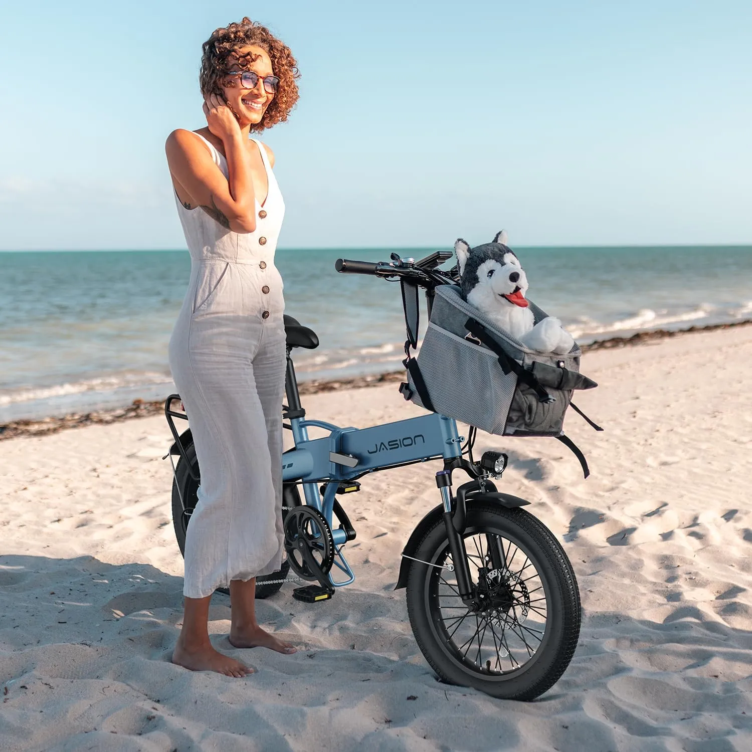 Electric Bike for Adults with Peak 1000W Motor up to 25Mph EBS Ebike, Built-in 48V Removable Battery up to 55 Max Miles Folding Ebike, Aluminum 20'' Fat Tire Electric Bicycle