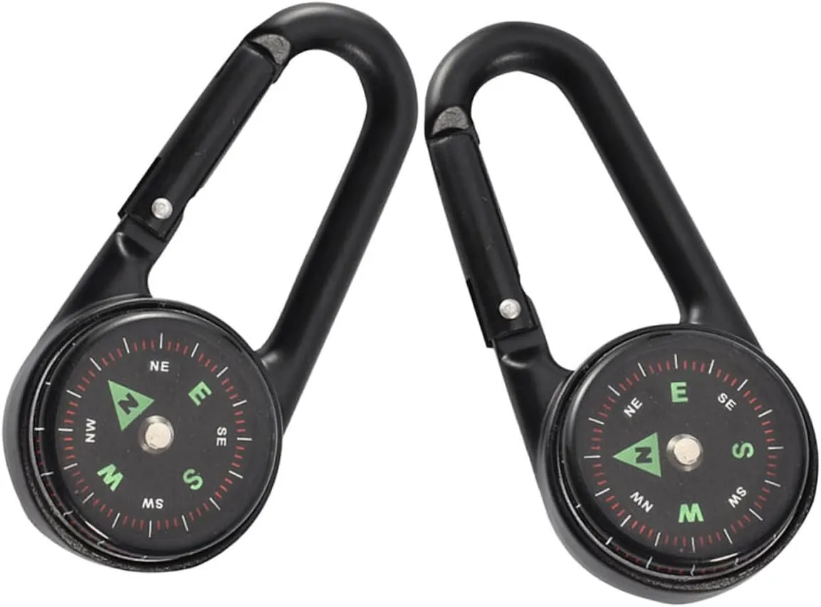 Elegant Double-Sided Compass Essential Hiking Accessory Keychain Compass for Outdoor Activities