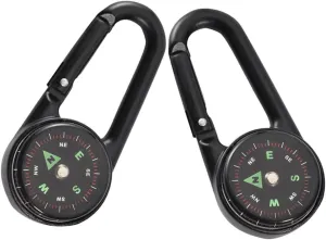 Elegant Double-Sided Compass Essential Hiking Accessory Keychain Compass for Outdoor Activities
