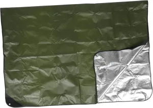 Emergency Blanket Multi-Functional Waterproof Windproof Compact Green 150x210cm