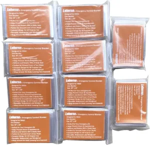 Emergency Blanket Survival Gear | Foil Mylar Thermal Blankets 63" x 87" inches (Pack of 10) | Big Double Sided Escape Tact Bivvy, | for NASA, Outdoors, Hiking, Space, Marathons First Aid Kit