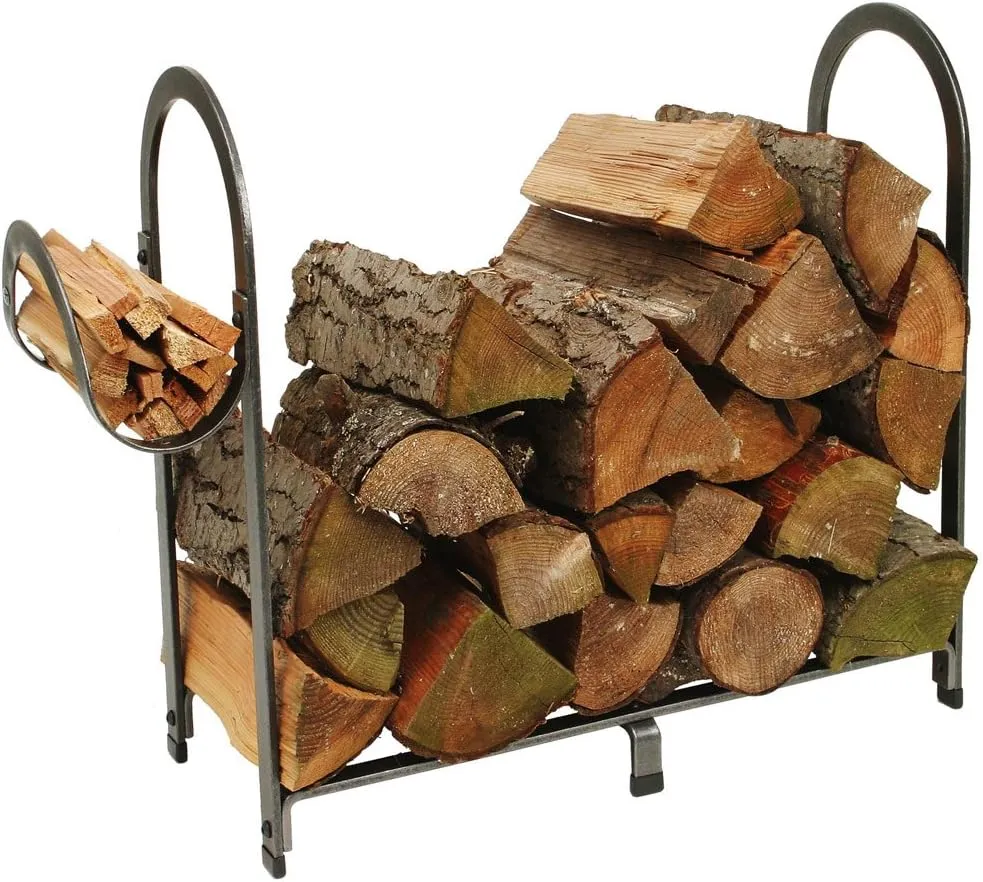Enclume Arch Log Rack, Hammered Steel