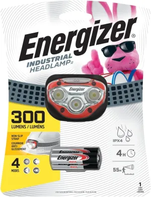 Energizer Industrial Headlamp, Water Resistant Bright LED Headlamp for Hard Hat, Durable Work Light, Batteries Included, Pack of 1