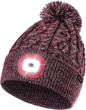 Etsfmoa Unisex Winter Beanie with The Light,Gifts for Men and Women,USB Rechargeable Headlamp Hat