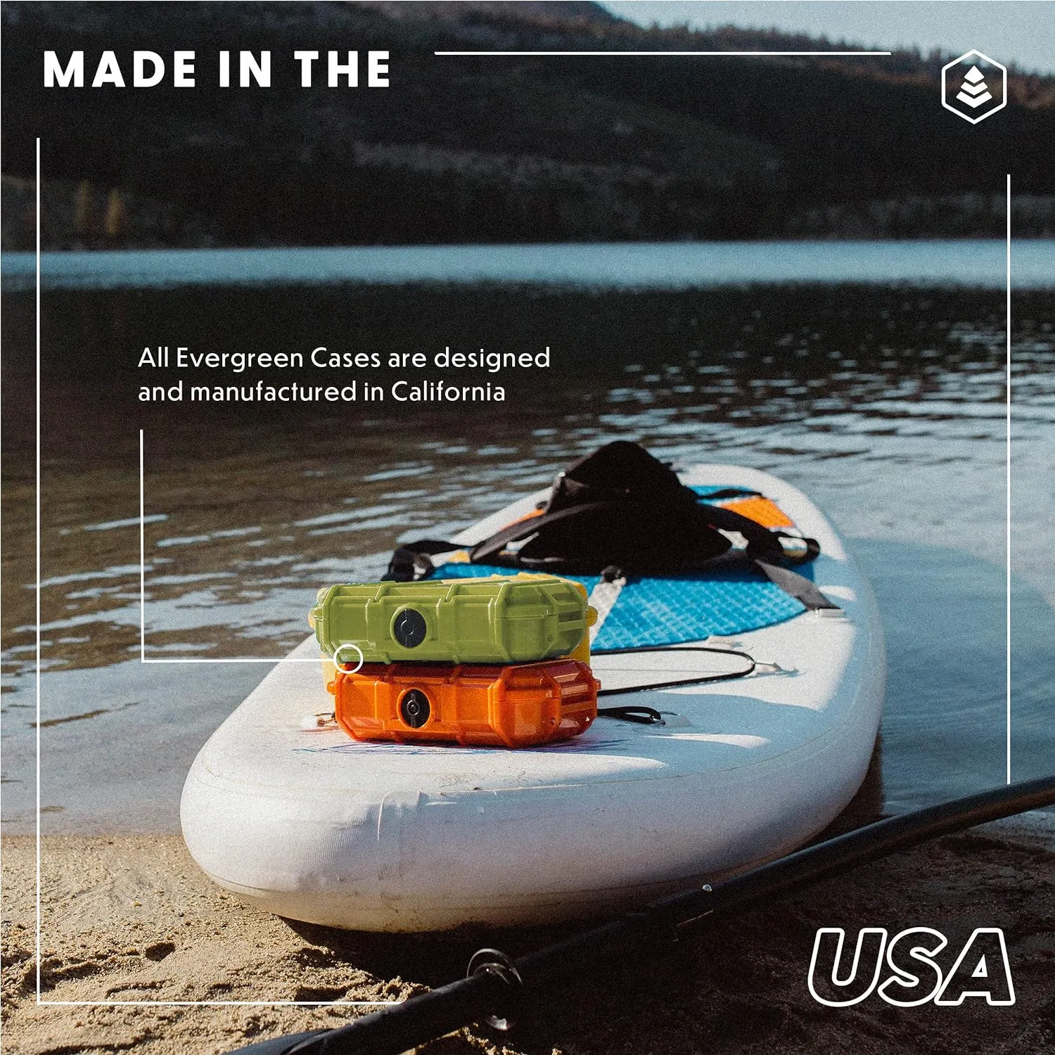 Evergreen 56 Waterproof Dry Box Protective Case with Pick & Pluck Foam - Travel Safe/Mil Spec/USA Made - for Cameras, Phones, Camping, Fishing, Hiking, Water Sports, Knives, Survival (Orange)