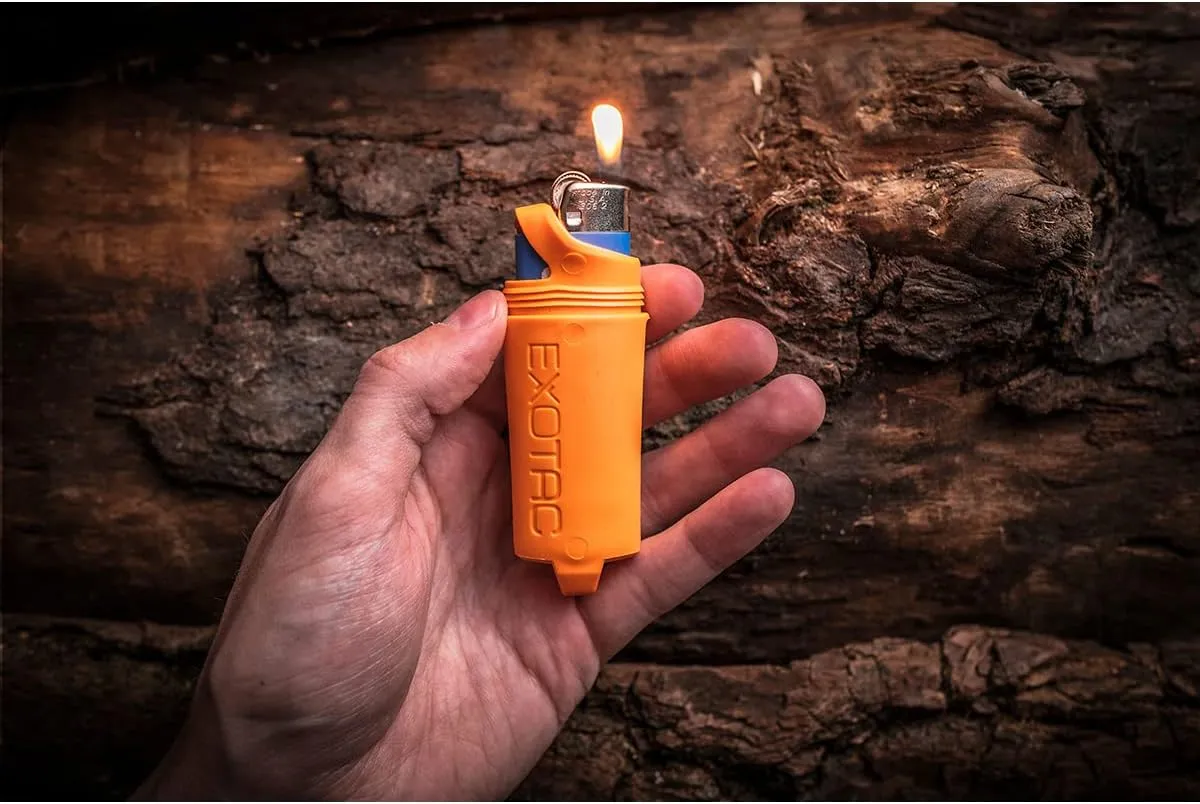 EXOTAC - fireSLEEVE Waterproof Lighter Holder Case No Lighter Included (Black)