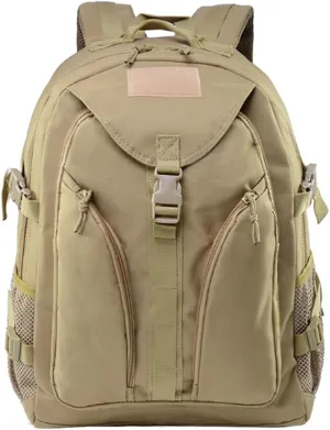 Eysee Oxford Cloth Backpack, Camping Hiking Backpack,Trekking Daypack,Outdoor Backpack, Khaki, 中号
