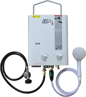 EZ Camp Champ 1.8 GPM Propane (LPG) gas - Small - Portable - Point of use - Outdoor Tankless Water Heater System