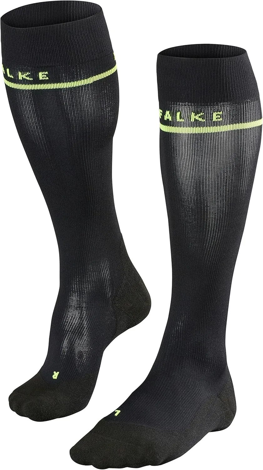 FALKE Men's Standard Energizing Cool Compression M KH, Black (Black 3001) -Calf Size W2, 9.5-12