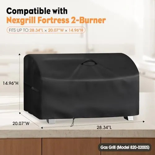Fenghome 28 inch Grill Cover for Cuisinart Gas Grill CGG-306, Outdoor Portable BBQ Griddle Covers Waterproof Griddle Accessories -28"x20"x15"