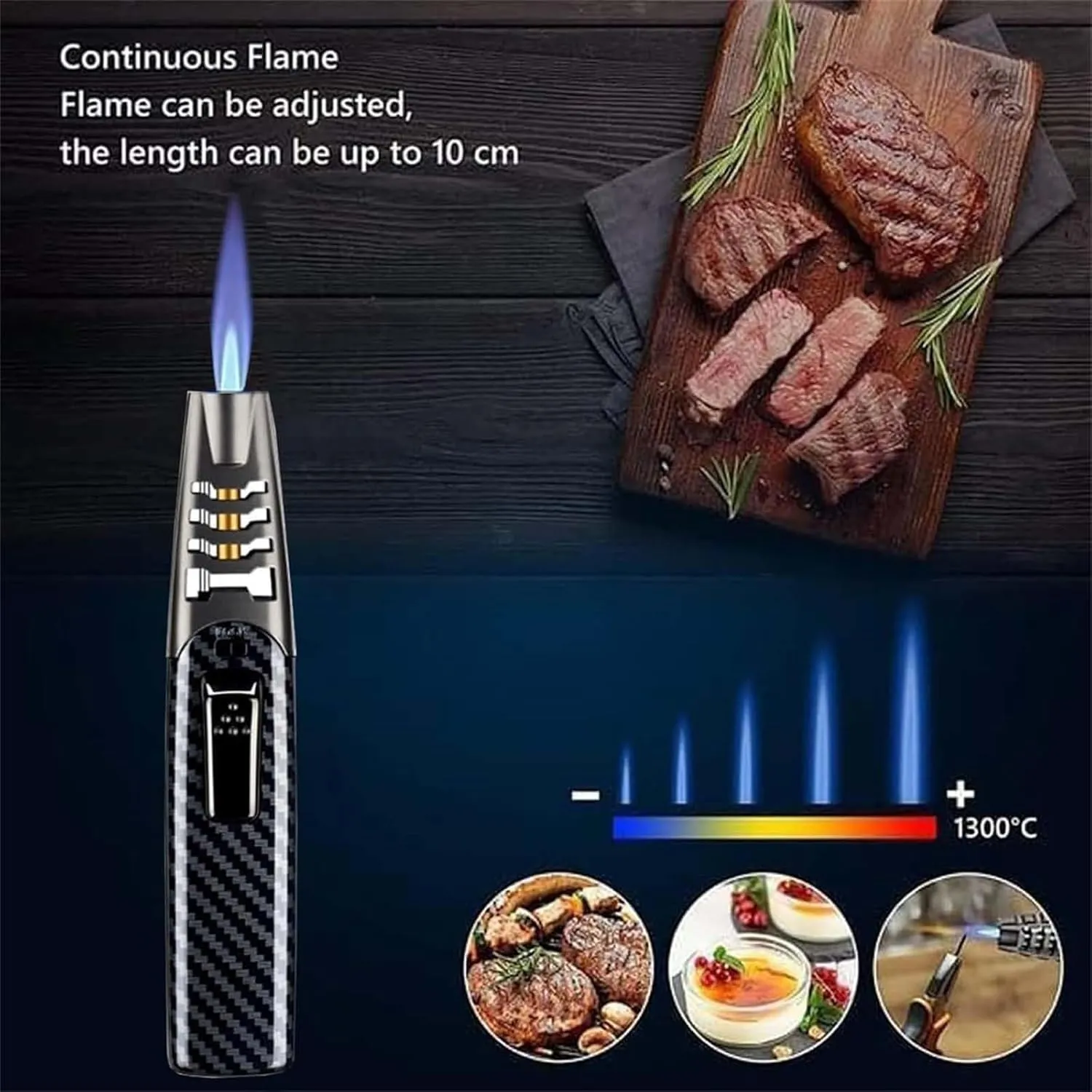 Fire Blaze Lighter, Fireblaze Jet Flame Lighter, Powerful Adjustable Flame Dual-Arc Torch Lighter, Waterproof and Windproof Lighter for Camping Barbecue Kitchen Outdoor Activities (A)