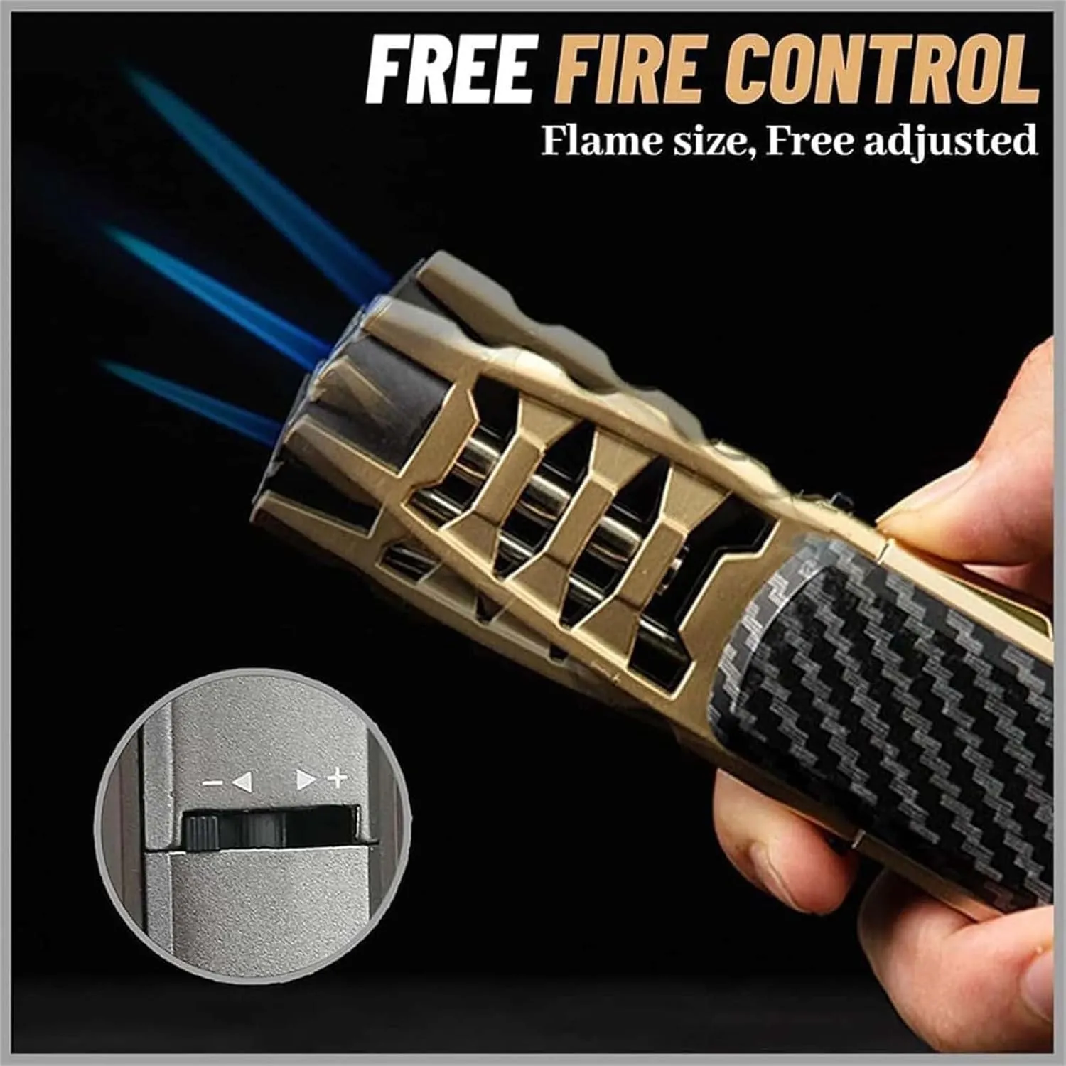 Fire Blaze Lighter, Fireblaze Jet Flame Lighter, Powerful Adjustable Flame Dual-Arc Torch Lighter, Waterproof and Windproof Lighter for Camping Barbecue Kitchen Outdoor Activities (A)