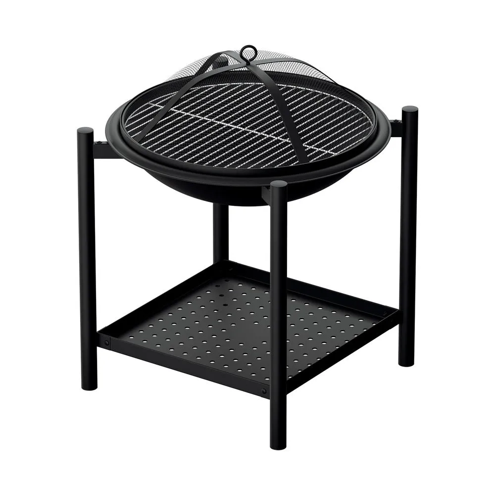 Fire Pit (55cm) Compact 2-in-1 BBQ Grill