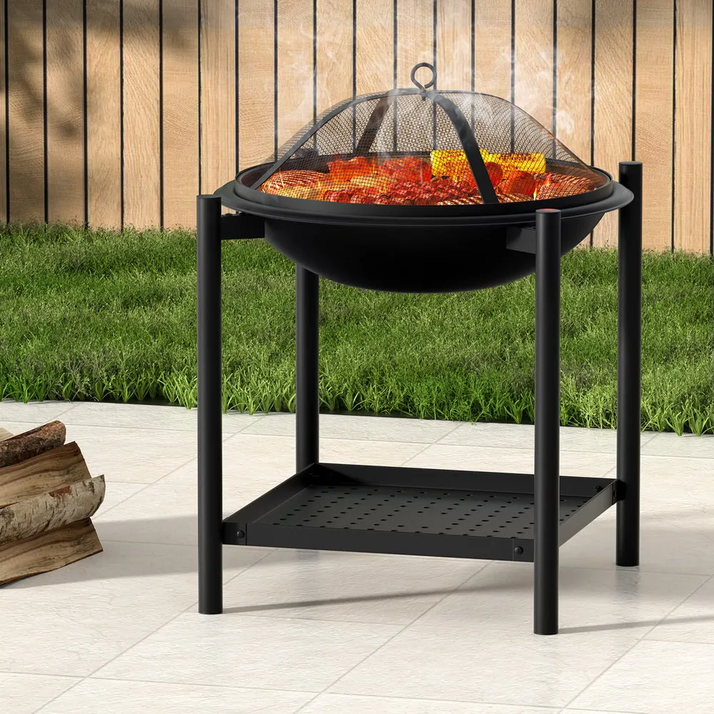 Fire Pit (55cm) Compact 2-in-1 BBQ Grill