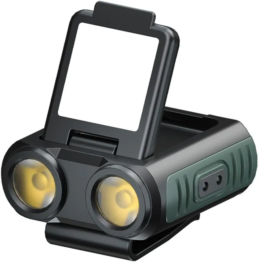 Fishing Headlight Headlight Portable Clip Headlamp Outdoor Camping Fishing Headlight Waterproof Hat Clamp Light WaveSensing USB Reachargeable HeadLantern