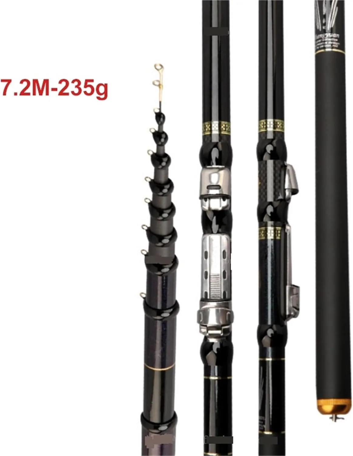Fishing Rod 4.5M,5.4M,6.30M,7.2M Adjustable Positioning Fishing Rod Telescopic Portable 40T Carbon Fishing Spinning Ultra Light Hard Rock Rod