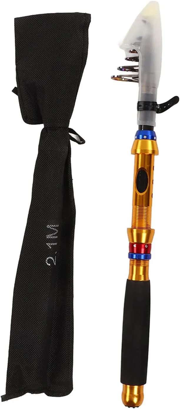 Fishing Rod Telescopic, High Sensitivity Lightweight Resistant for Seawater and Freshwater Anglers