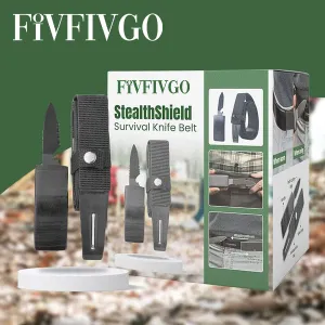 Fivfivgo™ StealthShield Ceinture de Couteaux de Survie