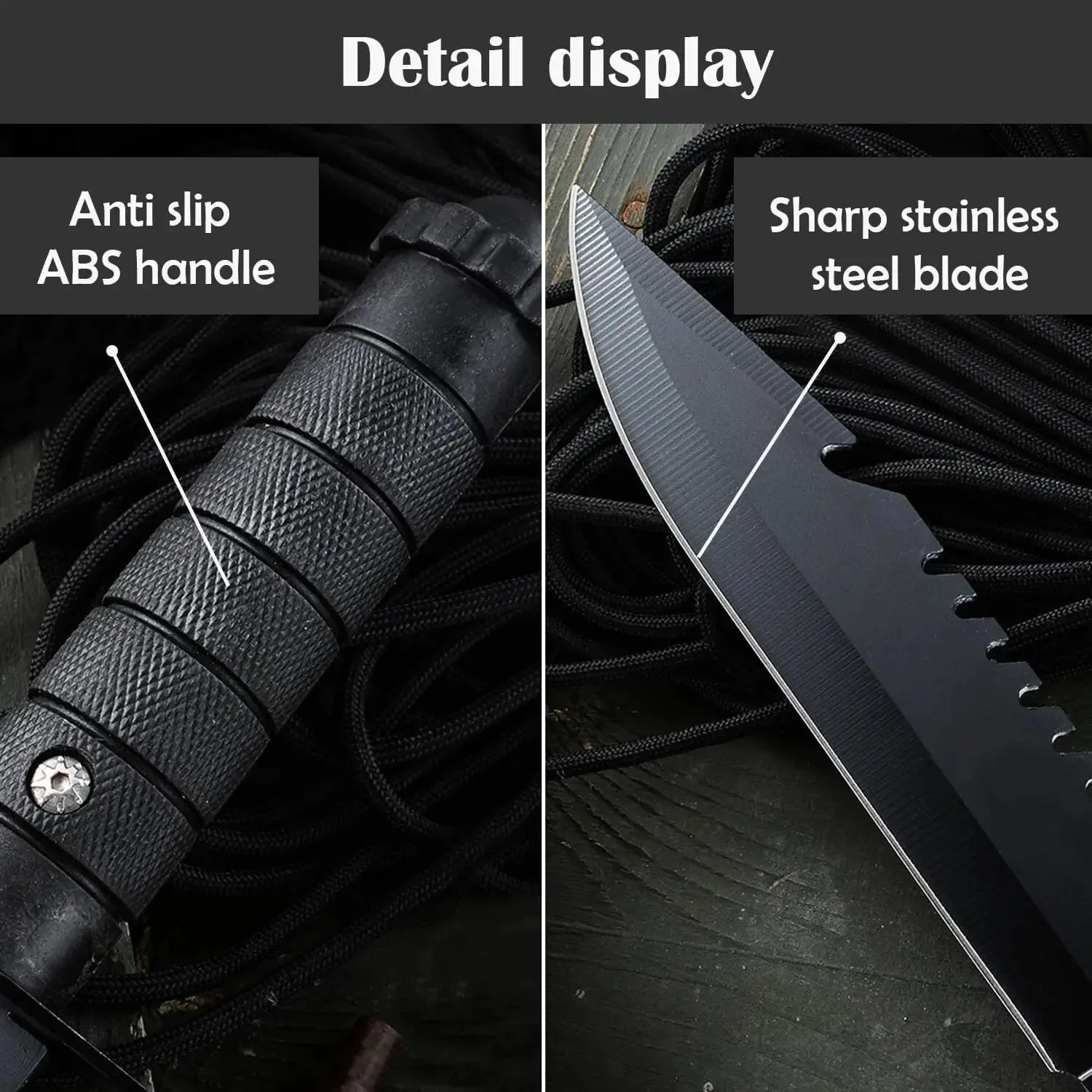 Fixed Blade Survival Knife for Camping and Outdoor Use