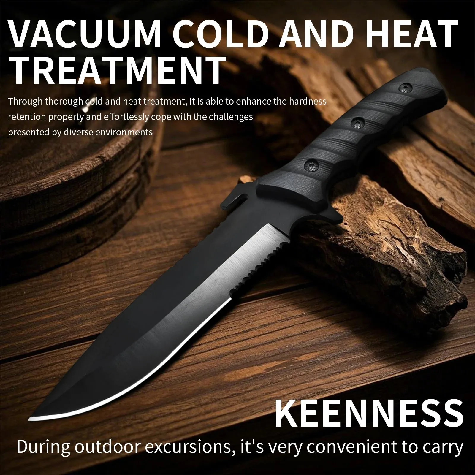 Fixed Blade Survival Knife for Outdoor and EDC Use