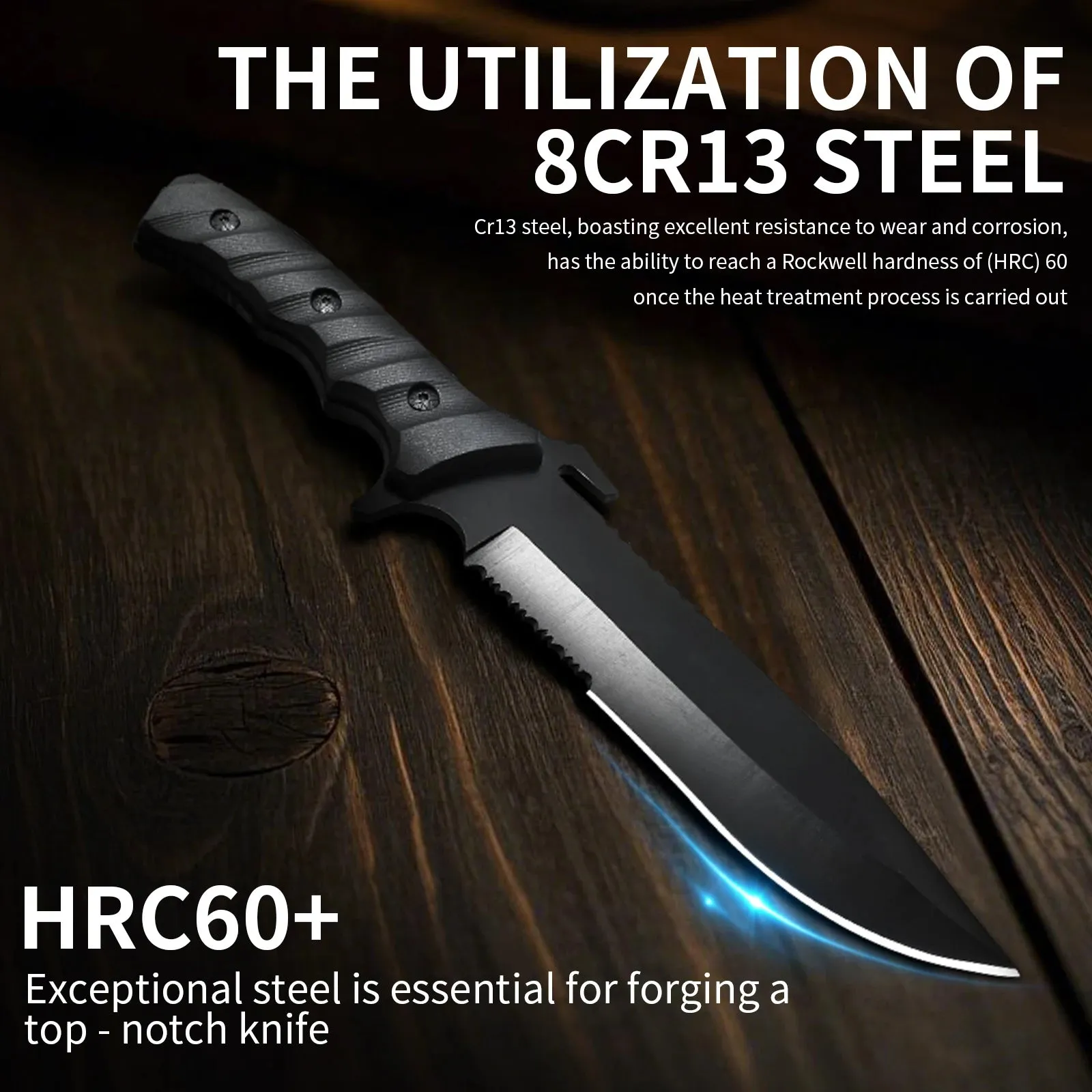 Fixed Blade Survival Knife for Outdoor and EDC Use