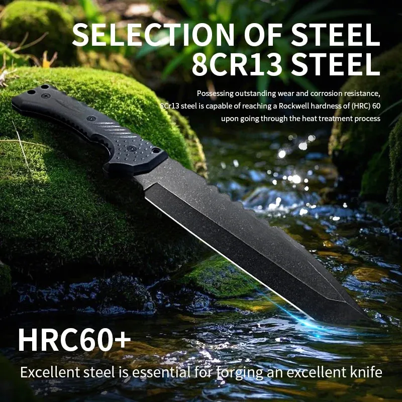 Fixed Blade Survival Knife for Outdoor and EDC Use