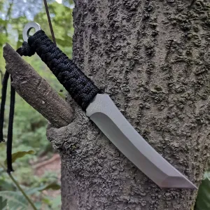 Fixed Blade Survival Knife with Sheath and Cord Tool