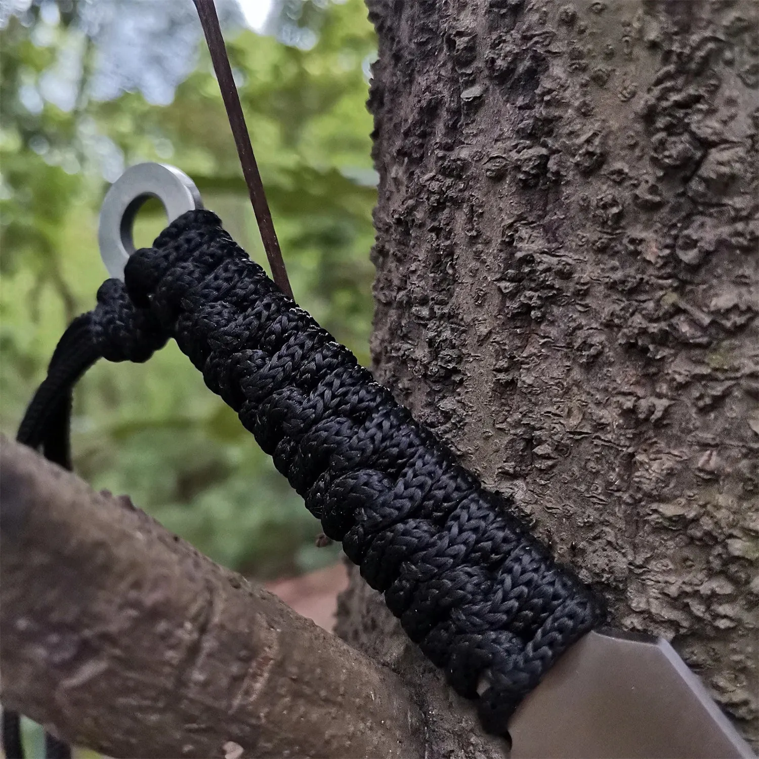Fixed Blade Survival Knife with Sheath and Cord Tool
