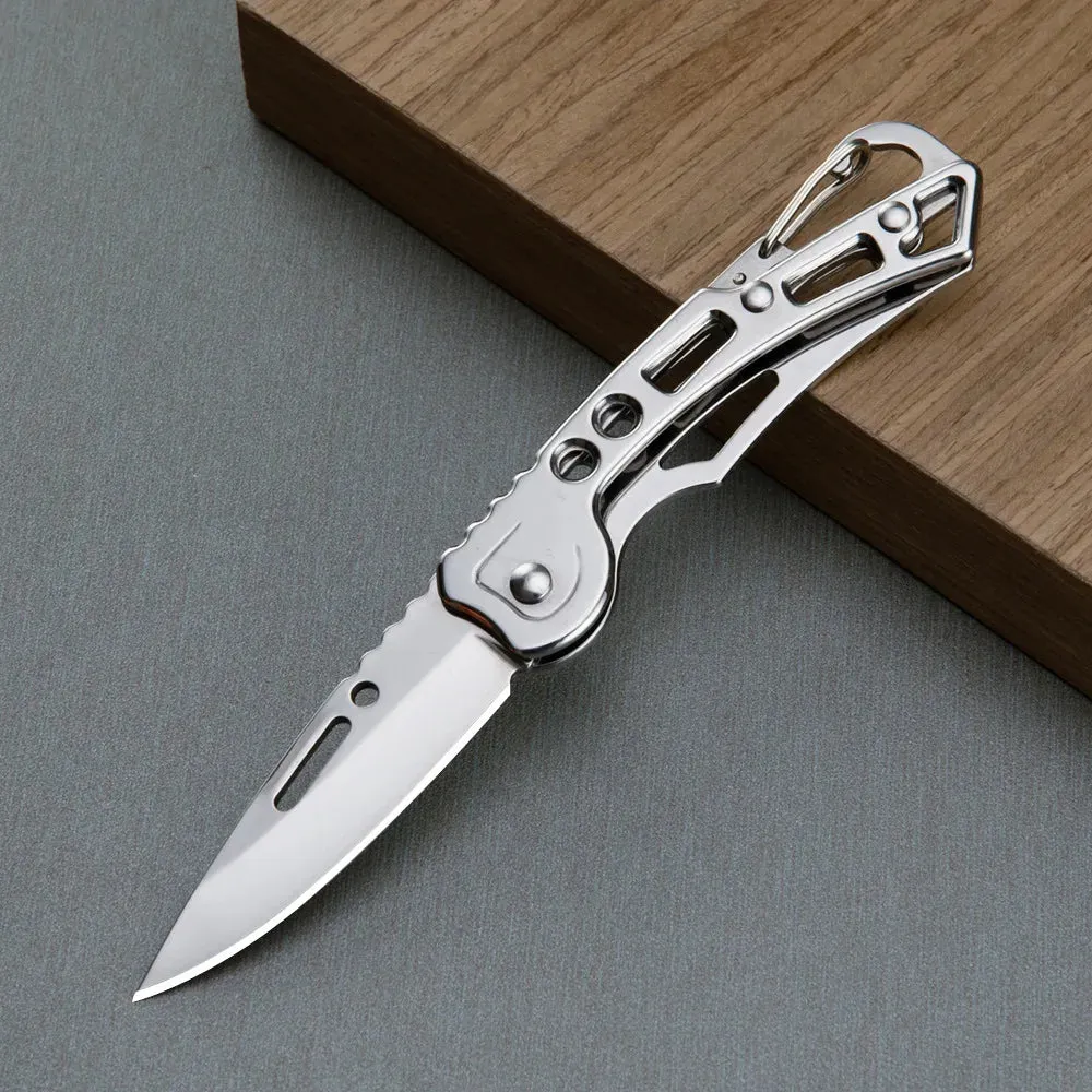 FL FLYWOD Folding Pocket Knife – Stainless Steel Survival Knife for Hunting & Camping