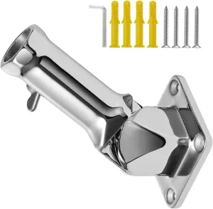 Flag Pole Holder Heavy Duty, 304 Stainless Steel Flag Pole Bracket, 180° Adjustable Flag Pole Mount for House Outside