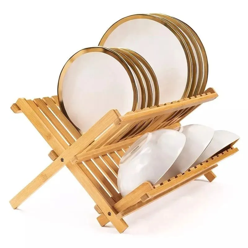 Foldable Bamboo Dish Rack