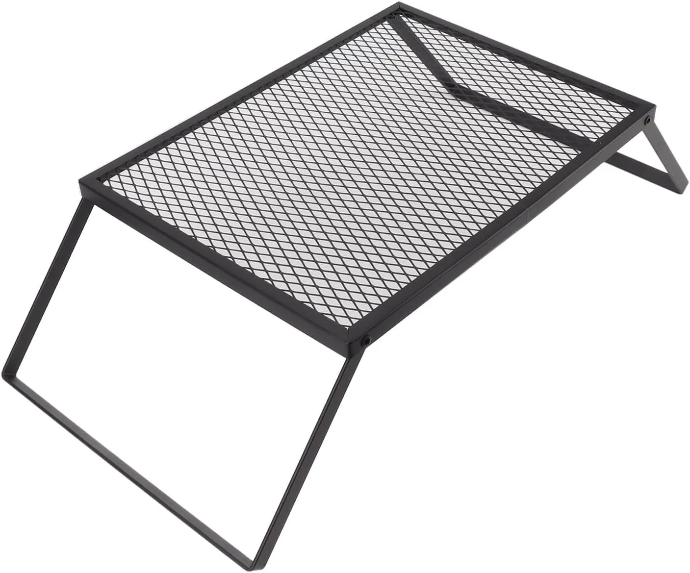 Foldable Campfire Grille Durable Portable Camping Grill Outdoors for Picnic Iron Material (40 X 30cm With Fork)