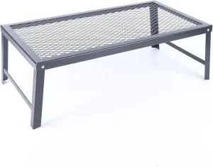 Foldable Camping Grill, Portable Outdoor Camp Grill Rack, Fire Pit Grate Campfire Cooking Stand Equipment for Outdoor Open Flame Cooking Picnic BBQ Frying