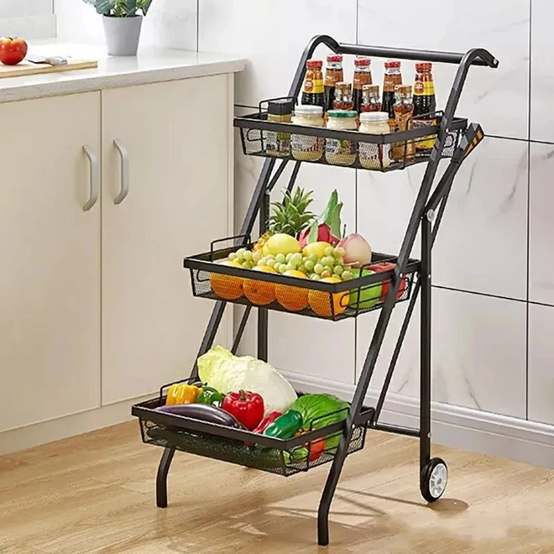 Foldable Metallic Kitchen Rack