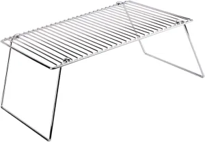 Folded Campfire Grill, Camping Grill Cooking Pot Holder Bracket Gas BBQ Grill