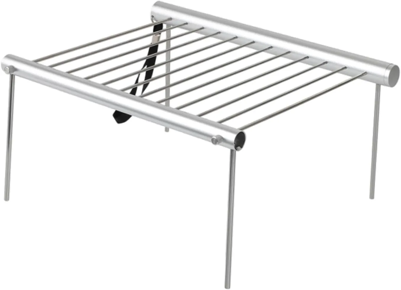 Folded Campfire Grill Grate,Drying Roasting Rack Baking Rack,Camping Grill,Camp Fire Cooking Rack for Hiking Trip Hunting