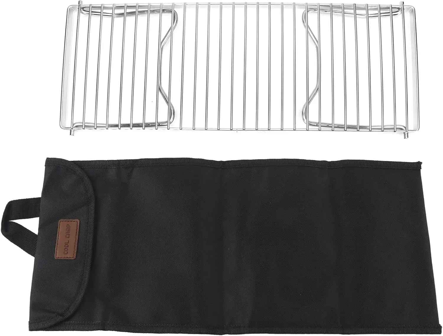 Folding Campfire Grill Portable Stainless Steel Barbeque Cooking Rack Grid for Camping BBQ Picnic