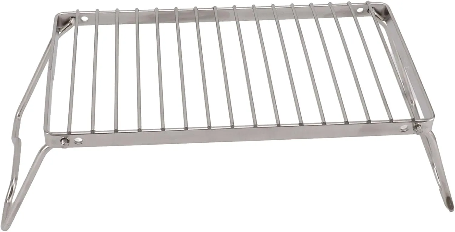 Folding Camping Grate Grill Foldable Rack Iron Bracket Portable Fireplace Grates