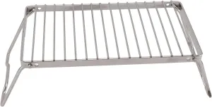 Folding Camping Grate Grill Foldable Rack Iron Bracket Portable Fireplace Grates