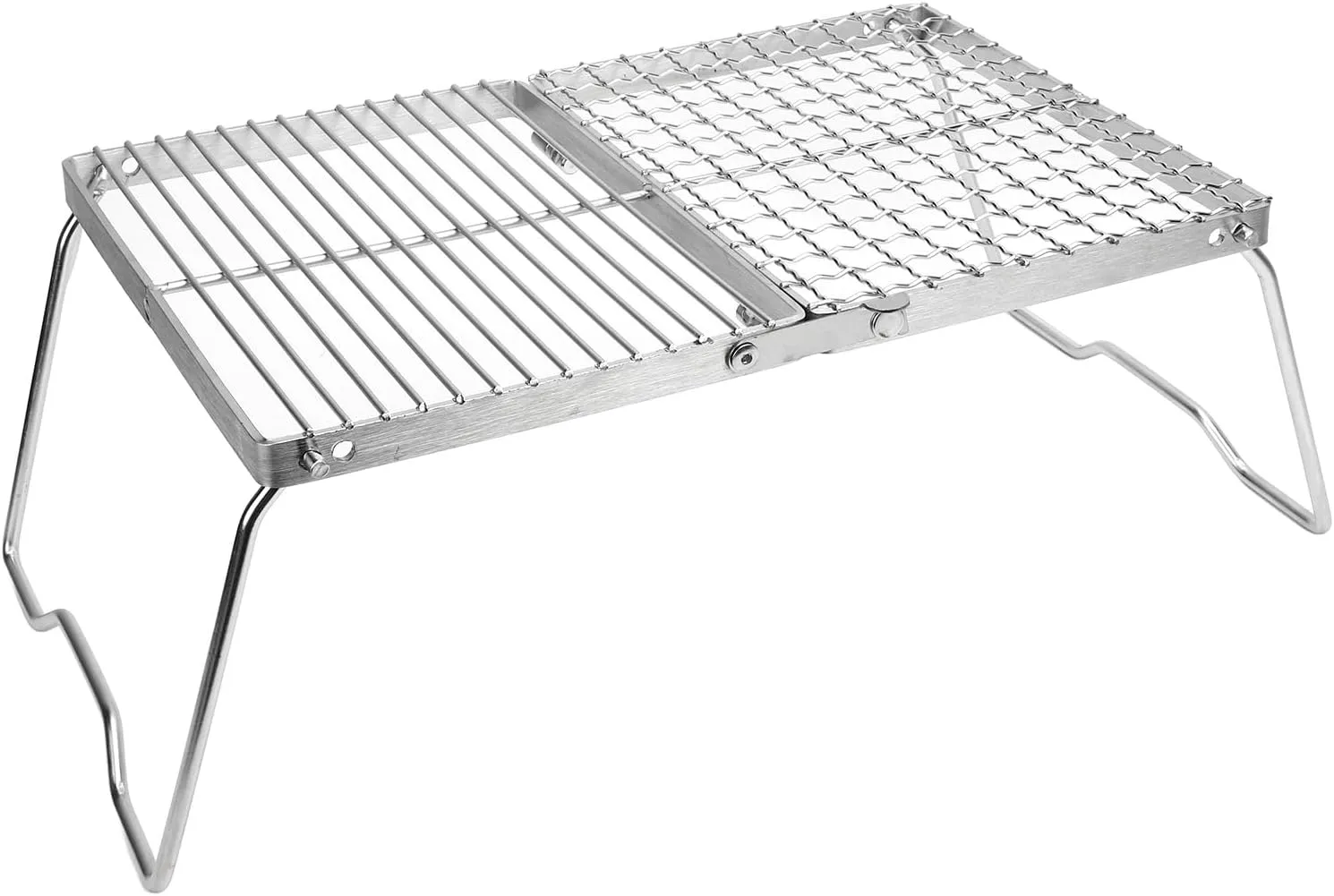 Folding Camping Grill, 304 Stainless Steel Portable BBQ Grill Camping Grates for Outdoor Cooking Backpacking Hiking Picnics