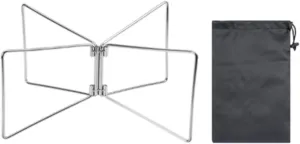 Folding Cooler Stand Luggage Rack Versatile with Storage Pouch Lightweight Compact for Picnics Steel Material Ice Box Stand