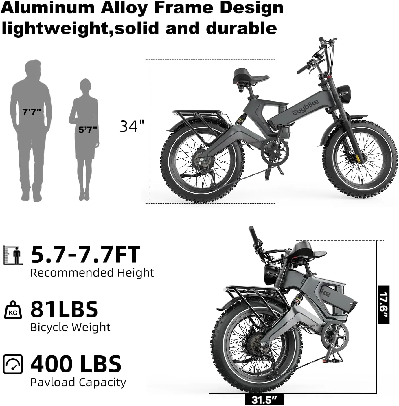 Folding Electric Bike for Adults,1500W Motor(Peak 2000W),35MPH 100Mile,48V 25Ah Battery,20" x 4.0 Fat Tire Foldable Electric Bicycle,Electric Mountain E-Bike,Hydraulic Disc Brake E-Bike