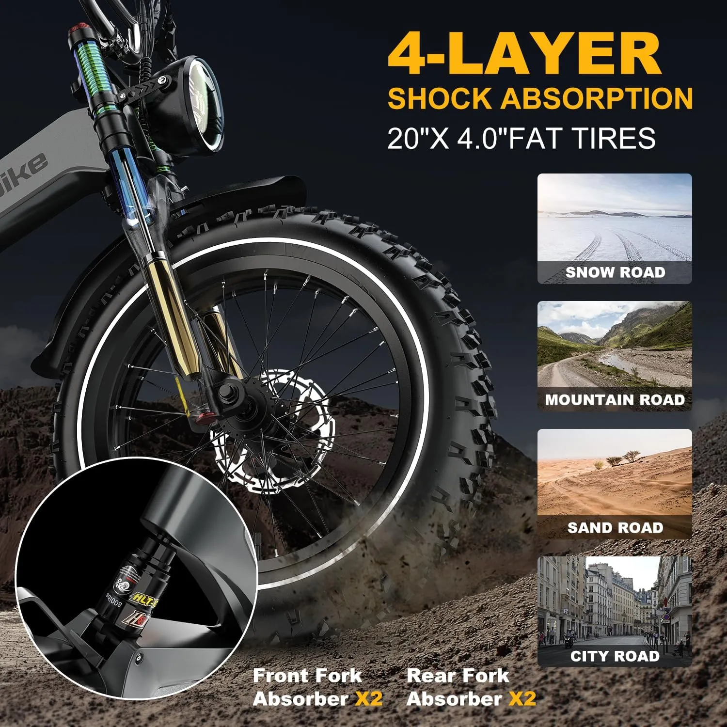 Folding Electric Bike for Adults,1500W Motor(Peak 2000W),35MPH 100Mile,48V 25Ah Battery,20" x 4.0 Fat Tire Foldable Electric Bicycle,Electric Mountain E-Bike,Hydraulic Disc Brake E-Bike