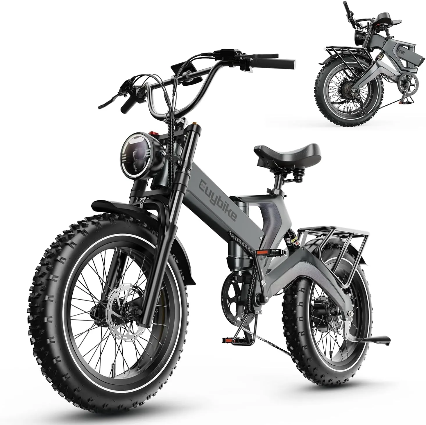 Folding Electric Bike for Adults,1500W Motor(Peak 2000W),35MPH 100Mile,48V 25Ah Battery,20" x 4.0 Fat Tire Foldable Electric Bicycle,Electric Mountain E-Bike,Hydraulic Disc Brake E-Bike