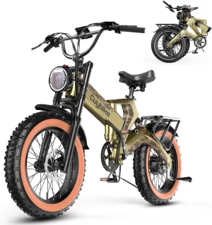 Folding Electric Bike for Adults,1500W Motor(Peak 2000W),35MPH 100Mile,48V 25Ah Battery,20" x 4.0 Fat Tire Foldable Electric Bicycle,Electric Mountain E-Bike,Hydraulic Disc Brake E-Bike