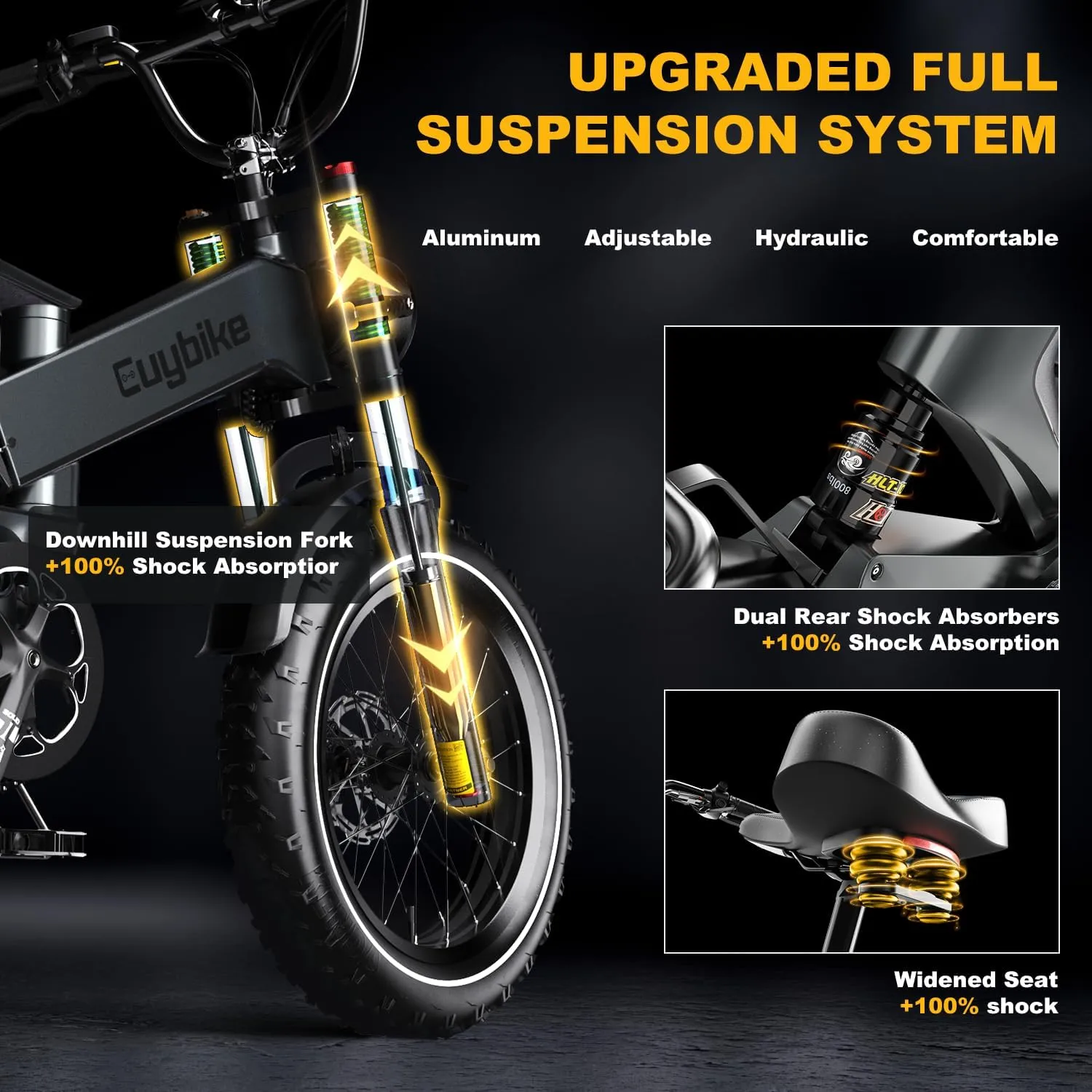 Folding Electric Bike for Adults,1500W Motor(Peak 2000W),35MPH 100Mile,48V 25Ah Battery,20" x 4.0 Fat Tire Foldable Electric Bicycle,Electric Mountain E-Bike,Hydraulic Disc Brake E-Bike