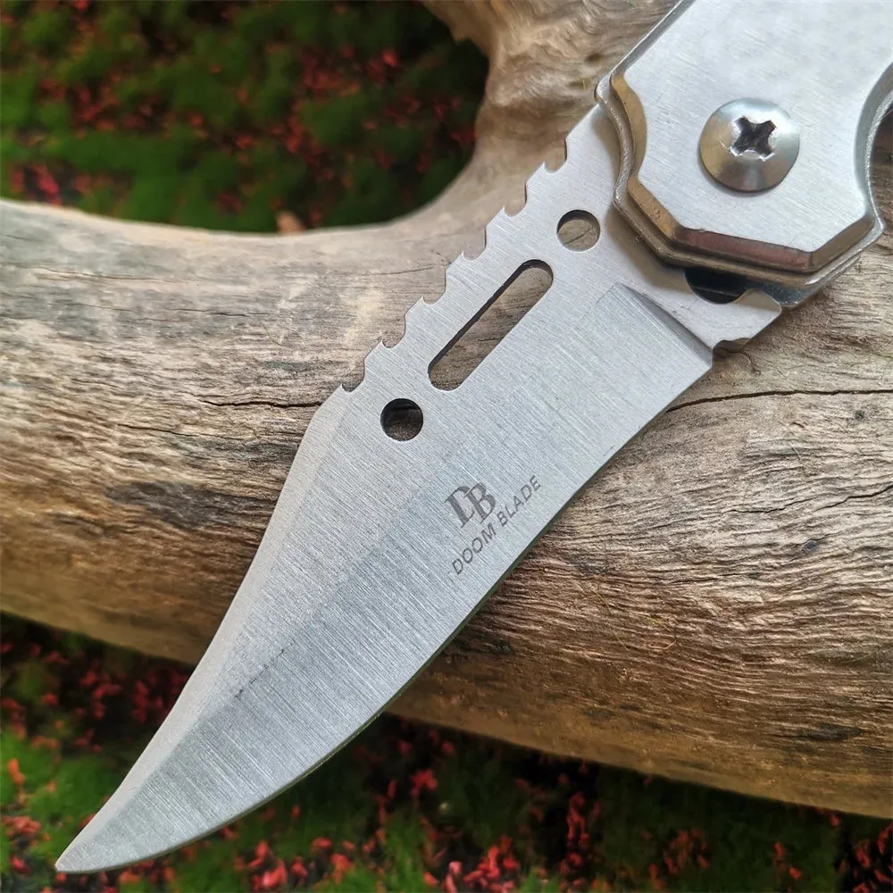 Folding LED Pocket Knife for Hunting and Survival
